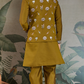 Golden Olive Open Koti Style Kurta Pajama Set for Men
