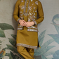 Golden Olive Open Koti Style Kurta Pajama Set for Men