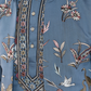 Blue Gray Open Koti Style Full Kurta Pajama Set for Men
