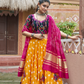 Beautiful Print with Yellow Chaniya Choli for Navratri