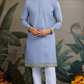 Sky Blue Men's Kurta Koti Set – Stylish & Elegant