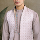 Designer Lavender Kurta & Open Koti for Men