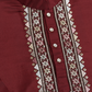 Wedding Special Maroon Kurta Pajama with Open Koti for Men