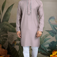 Designer Lavender Kurta & Open Koti for Men