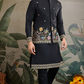 Designer Black Kurta with Embroidered Koti – Elegant Style