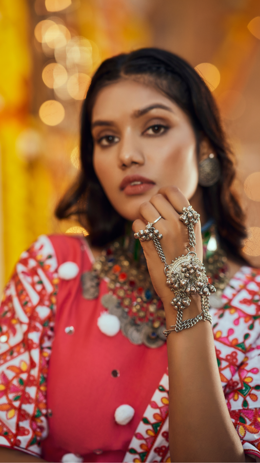 Black Maslin Cotton Digital Printed Work Navratri Lehenga