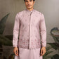Boutique Style Unique Light Pink Kurta Koti Set for Men