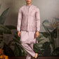 Boutique Style Unique Light Pink Kurta Koti Set for Men