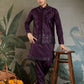 Wedding Special Purple Kurta Koti Set for Men