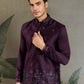 Wedding Special Purple Kurta Koti Set for Men