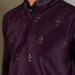 Wedding Special Purple Kurta Koti Set for Men