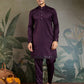 Wedding Special Purple Kurta Koti Set for Men