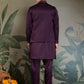 Wedding Special Purple Kurta Koti Set for Men