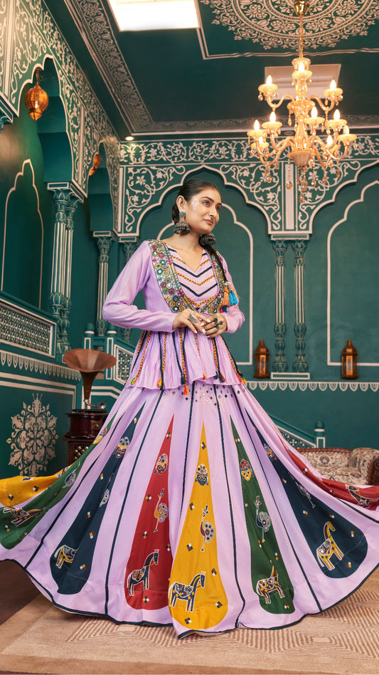 Jacket Style Stylish Look Chaniya Choli of Navratri