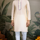 Traditional Beige Kurta Set with Koti Jacket