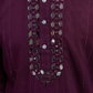 Purple Viscose Rayon Kurta with Jari & Mirror Work