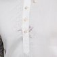 Designer White Silk printed kurta for men