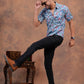 FLORAL HANDBLOCK PRINTED SHIRT