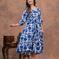INDIGO HANDBLOCK PRINTED DRESS