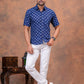 BLUE BAGRU HANDBLOCK PRINTED SHIRT