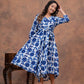 INDIGO HANDBLOCK PRINTED DRESS