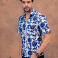 INDIGO HANDBLOCK PRINTED SHIRT