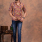 KALAMKARI FLORALHANDBLOCK PRINTED SHIRT