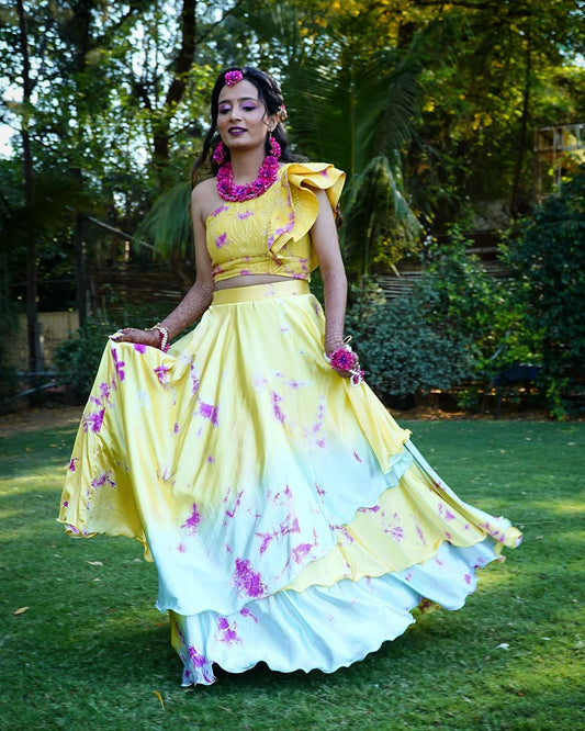 Ombre haldi outfit