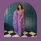 Purple cold shoulder lehnga set