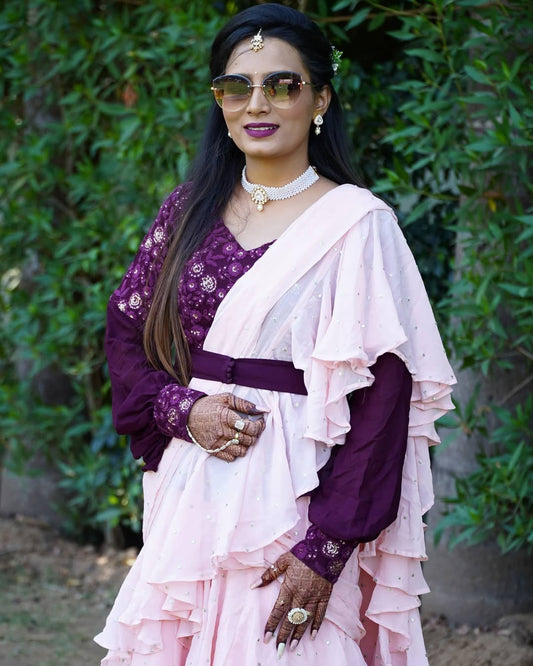 RUFFLE READY TO WEAR SAREE