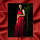 Red one shoulder dress