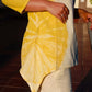 SHIBORI WHITE AND YELLOW CO-ORD SET