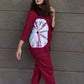 SHIBORI MAROON CO-ORD SET