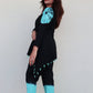 SHIBORI BLACK & TURQUISE CO-ORD SET