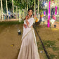 White mirror work lehnga set