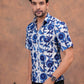 INDIGO HANDBLOCK PRINTED SHIRT