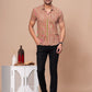 GREEN STRIPED HANDBLOCK PRINTED SHIRT