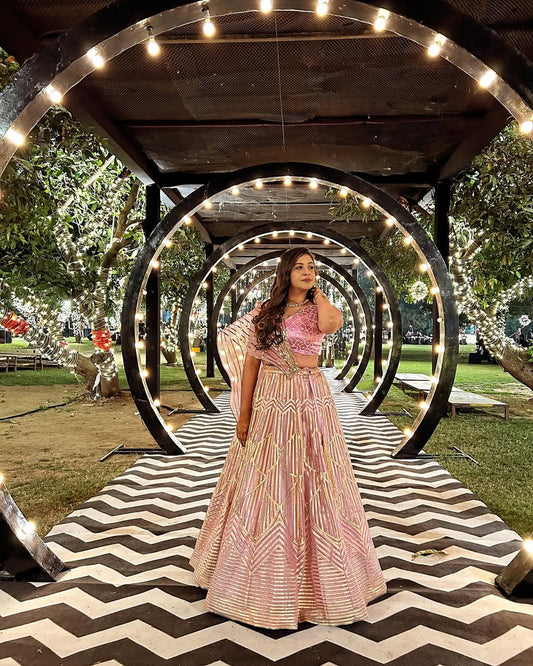 Lilac lehnga set